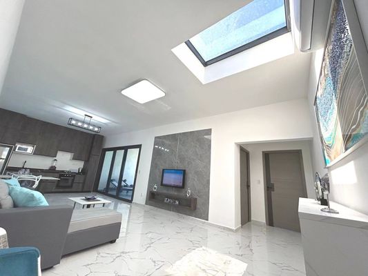 Smooth Finished Balcony Roof Window Skylight for Modern Style Aluminum Alloy Profile