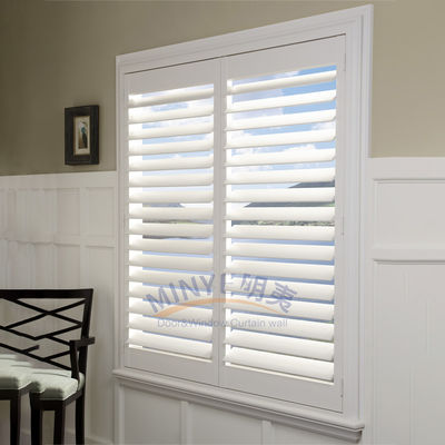 Customized Profile Adjustable Plantation Window Shutters Glass Kitchen Cabinet Shutter