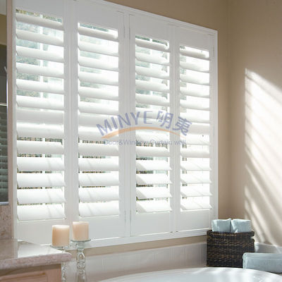 Durable Design Eco Friendly PVC Plastic Blade Plantation Window Shutters From Shanghai