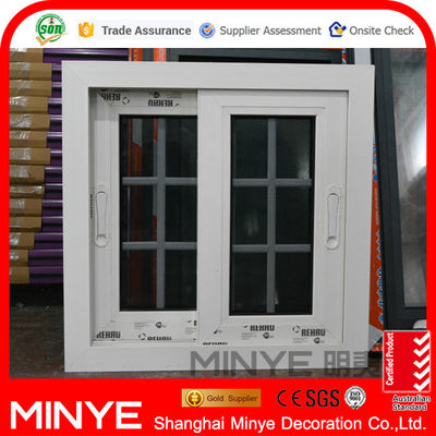 REHAU PVC Sliding Window Customizable and Durable with Stainless Steel Grills
