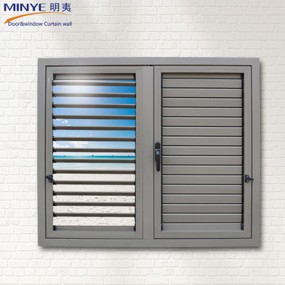White Aluminum Shutters in Europe Style for Midcentury Design Residential Buildings