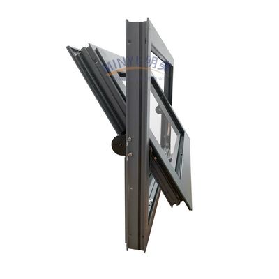 Hardware Aluminum Horizontally Center-hung Swivel Pivot Hung Window for Country Markets