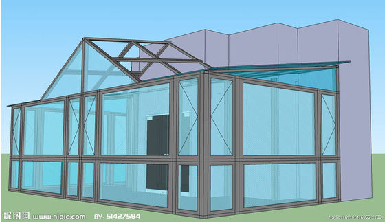 Folding Screen Aluminum Alloy and Glass Sunroom Customized Various Shapes