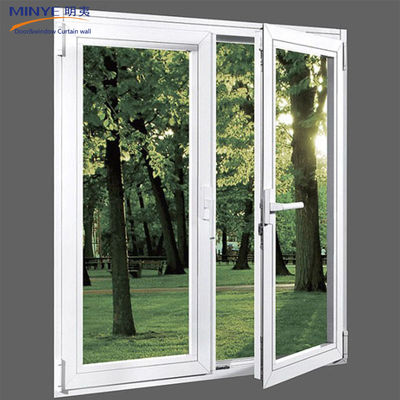 Anodized Aluminum Cladding Wooden Profile Double Frame Casement Window with Anodizing