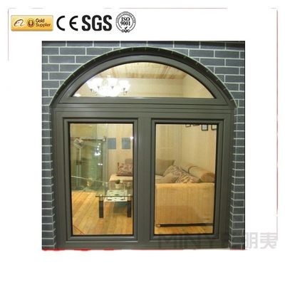 Anodized Aluminum Cladding Wooden Profile Double Frame Casement Window with Anodizing