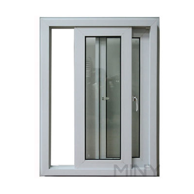 Commercial Position Customized Colors Sliding UPVC Window With Fiberglass Mash System