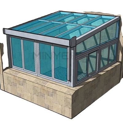 Modern Aluminum Garden Sun Room with Heat Insulation and Windproof Double Tempered Glass