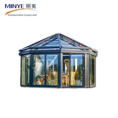 Courtyard Customized Powder-coated Hurricane Proof Laminated Tempered Glass Sun Room