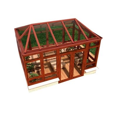 Courtyard Customized Powder-coated Hurricane Proof Laminated Tempered Glass Sun Room