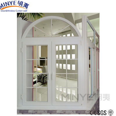 Modern French Design Soundproof Upvc PVC Glass Windows and Doors with Grill Residential