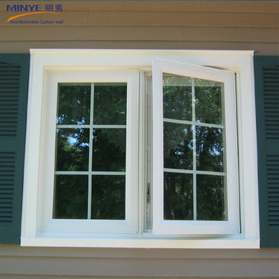 Modern French Design Soundproof Upvc PVC Glass Windows and Doors with Grill Residential
