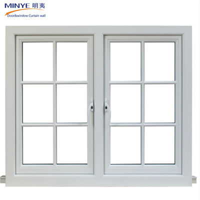 Modern French Design Soundproof Upvc PVC Glass Windows and Doors with Grill Residential