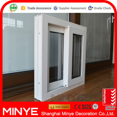 5mm 12A 5mm Glass Spec. Plastic Sliding Window for Home Design PVC/UPVC Windows