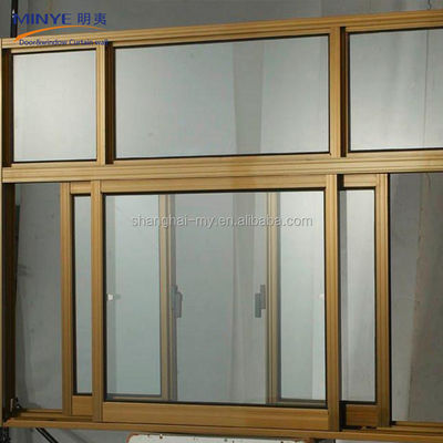 Office Sliding Glass Window Design with Aluminum Siding and Chinese Top Hardware