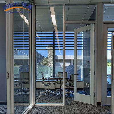Powder Coating Aluminum Frame Design Office Entry Door for Commercial Casement Door Closer