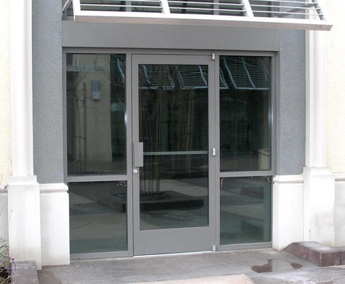 Powder Coating Aluminum Frame Design Office Entry Door for Commercial Casement Door Closer