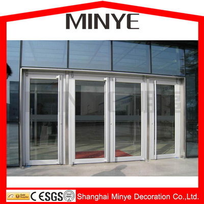 Powder Coating Aluminum Frame Design Office Entry Door for Commercial Casement Door Closer