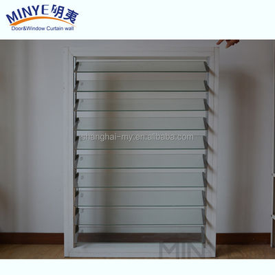 Economy Aluminum Alloy Bathroom Louver Windows with Windproof Glass Plantation Shutters