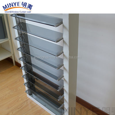 Decorative Aluminum Alloy Hurricane Glass Louver Blade Window for Security Measures