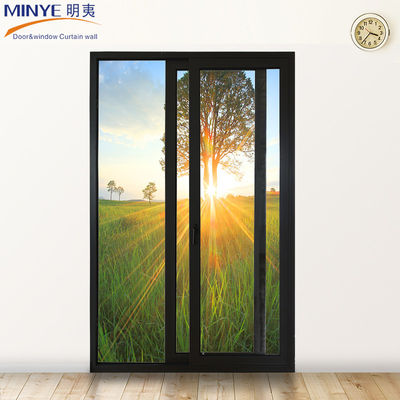 Rolling Type Screen Glass Aluminum Sliding Doors Prices 300 PA Water Penetration Rate