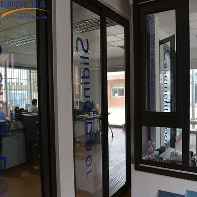Rolling Type Screen Glass Aluminum Sliding Doors Prices 300 PA Water Penetration Rate