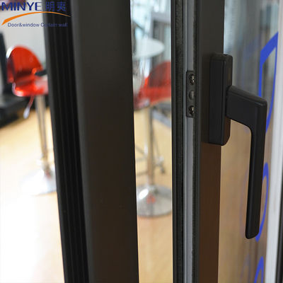 Rolling Type Screen Glass Aluminum Sliding Doors Prices 300 PA Water Penetration Rate