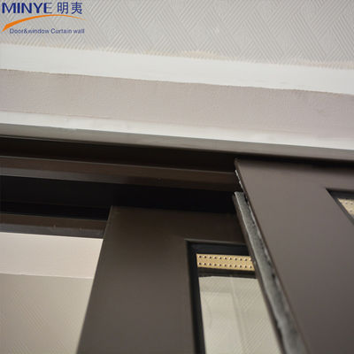 Rolling Type Screen Glass Aluminum Sliding Doors Prices 300 PA Water Penetration Rate