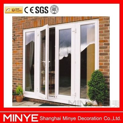 Good Air Tightness and Water Tightness PVC/UPVC Casement Glass Main Door with Grills