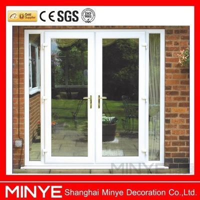 Good Air Tightness and Water Tightness PVC/UPVC Casement Glass Main Door with Grills