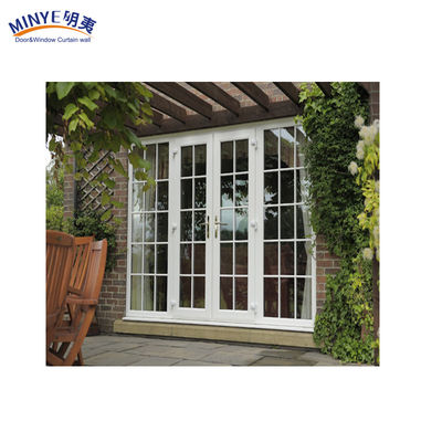 German Hardware Aluminium Swing Casement Door with Security Grill and Customized Color