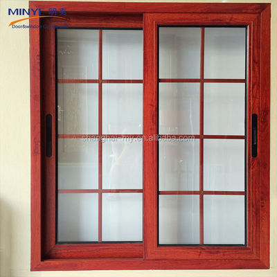 Aluminum Alloy Frame Sliding Window Featuring Tempered Safety Glass for House Design