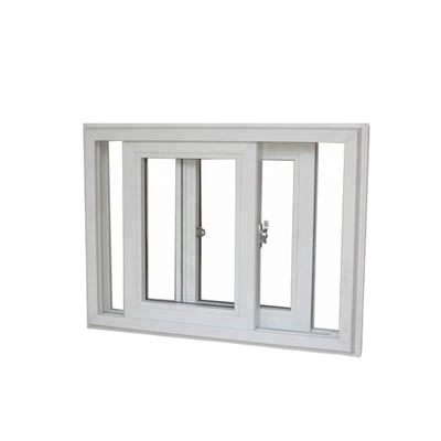 Double Tempered Glass Hurricane Proof Impact Sliding Windows for Office Plastic Frame