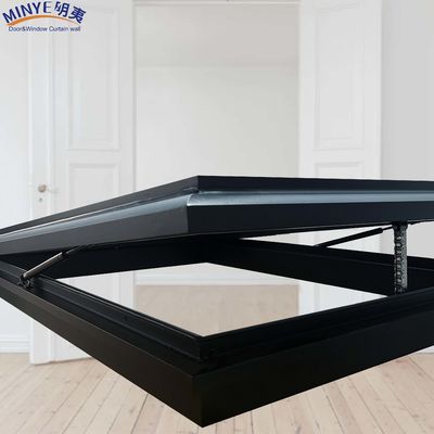 Electric Switch Sunshade and Waterproof Double Tempered Glass Aluminum Skylight Window