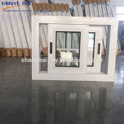 Double Tempered Glass Hurricane Proof Impact Sliding Windows for Office Plastic Frame