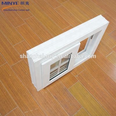 Double Tempered Glass Hurricane Proof Impact Sliding Windows for Office Plastic Frame