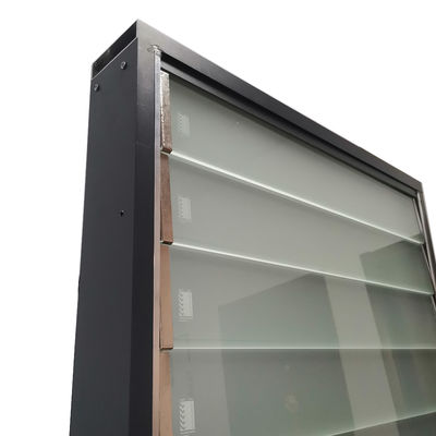 Modern Design Powder Coating Aluminum Profile Manual Open Frosted Glass Plantation Shutters Window