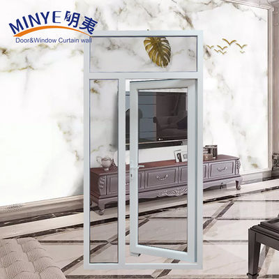 UPVC Casement Door with Double Tempered Glass Fireproof and Environmentally Friendly