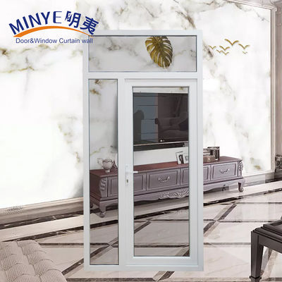 UPVC Casement Door with Double Tempered Glass Fireproof and Environmentally Friendly
