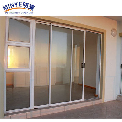 Low-E Tempered Glass Sliding Door with Grid for Customized Sizes and Superior Sealing