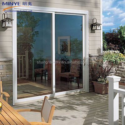 Modern Design Exterior Waterproof UPVC PVC French Sliding Glass Patio Door for Villas