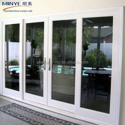 Modern Design Exterior Waterproof UPVC PVC French Sliding Glass Patio Door for Villas