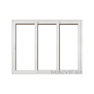 Plastic Frame UPVC Sliding Windows with Double Glazing and Horizontal Opening