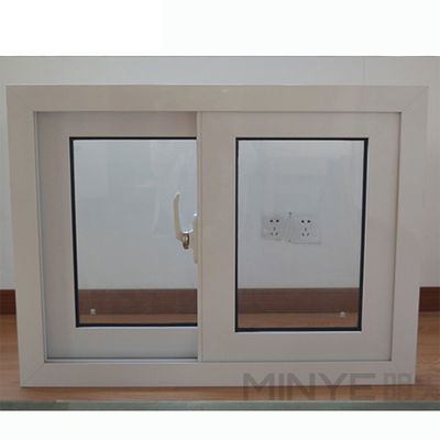 Plastic Frame UPVC Sliding Windows with Double Glazing and Horizontal Opening