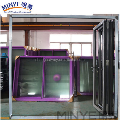 Modern Design Style Customized Size Iron Grill Window Door Designs/Glass Folding Door