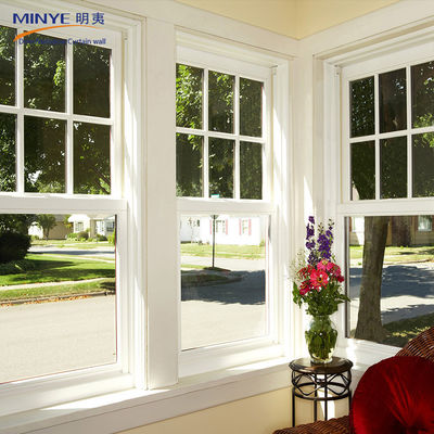 Swing Open White Aluminum Glass Casement Windows with Spanish Style Design from Shanghai