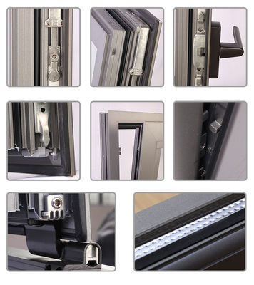 Good Sealing Thermal Break Aluminum Tilt and Turn Window with Double Tempered Glass