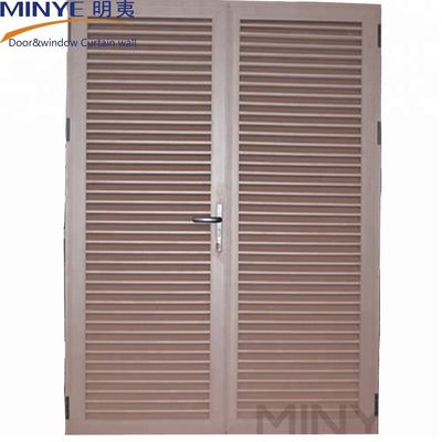 Design Aluminum Casement Doors with Customized Louver Size and Powder Coating Finish