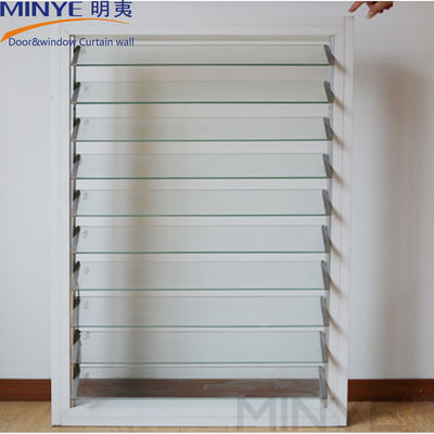 Customized Profile Color Louver Design Aluminum Glass Shutter with Rotogear Operator
