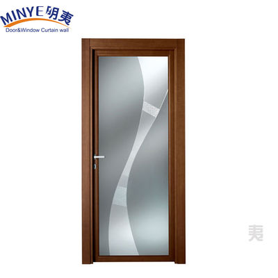 Double Glazed Double Tempered Glass Interior Door with PVC Frame and Decorative Design