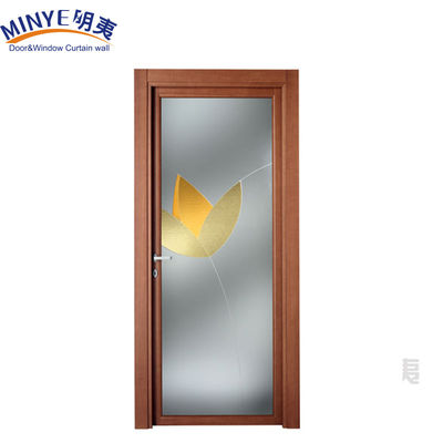 Double Glazed Double Tempered Glass Interior Door with PVC Frame and Decorative Design